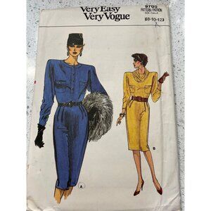 Very Easy Very Vogue 9709 Misses Dress Pattern Sizes 8-10-12